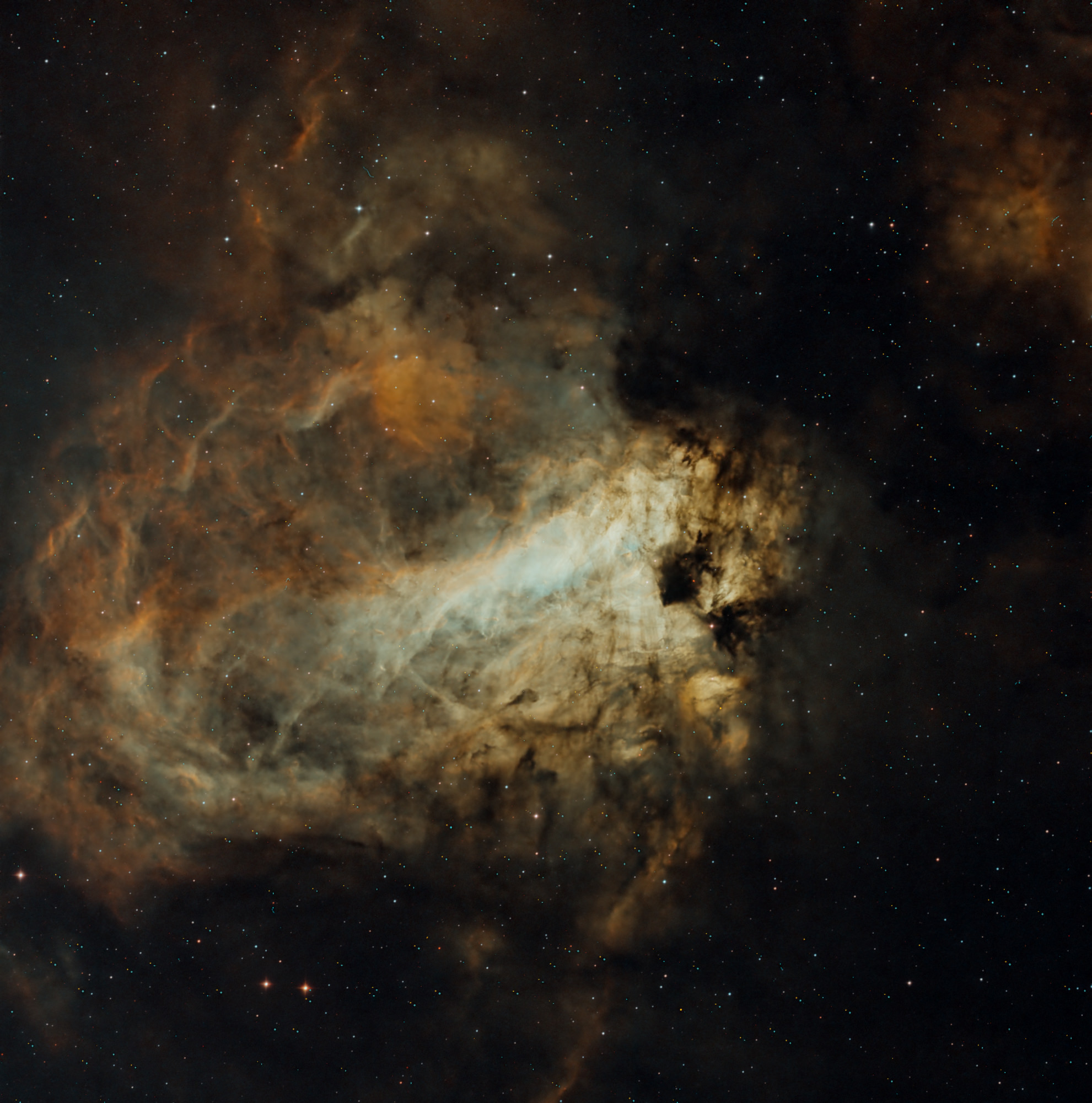 The Omega Nebula Messier 17 or NGC 6618 is an emission nebula in the northern part of the constellation Sagittarius.